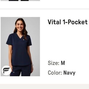 Fabletics Navy Scrub Top